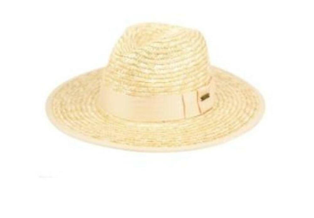 Angela & William Women's Natural Straw Fedora Hat One Size NWT